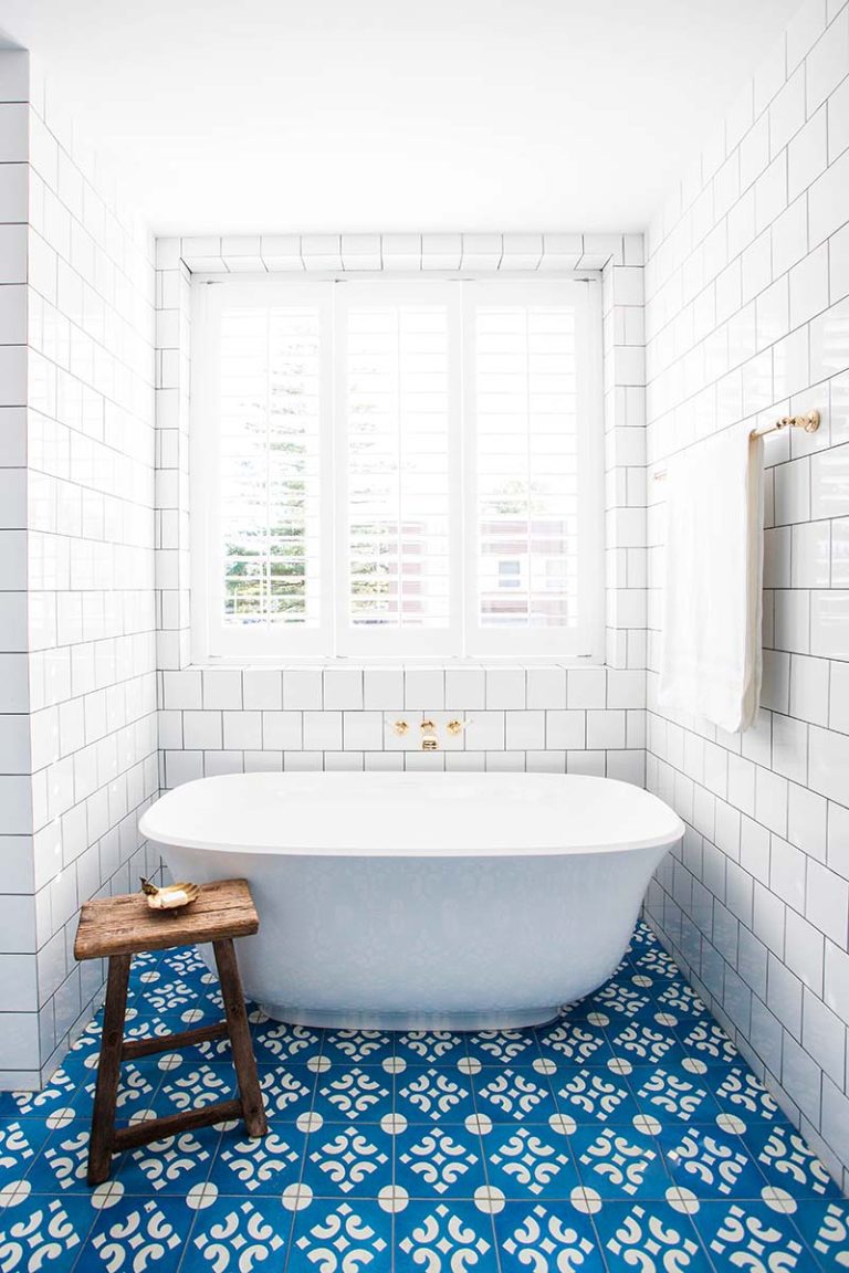 Blue bathrooms for a calming feel