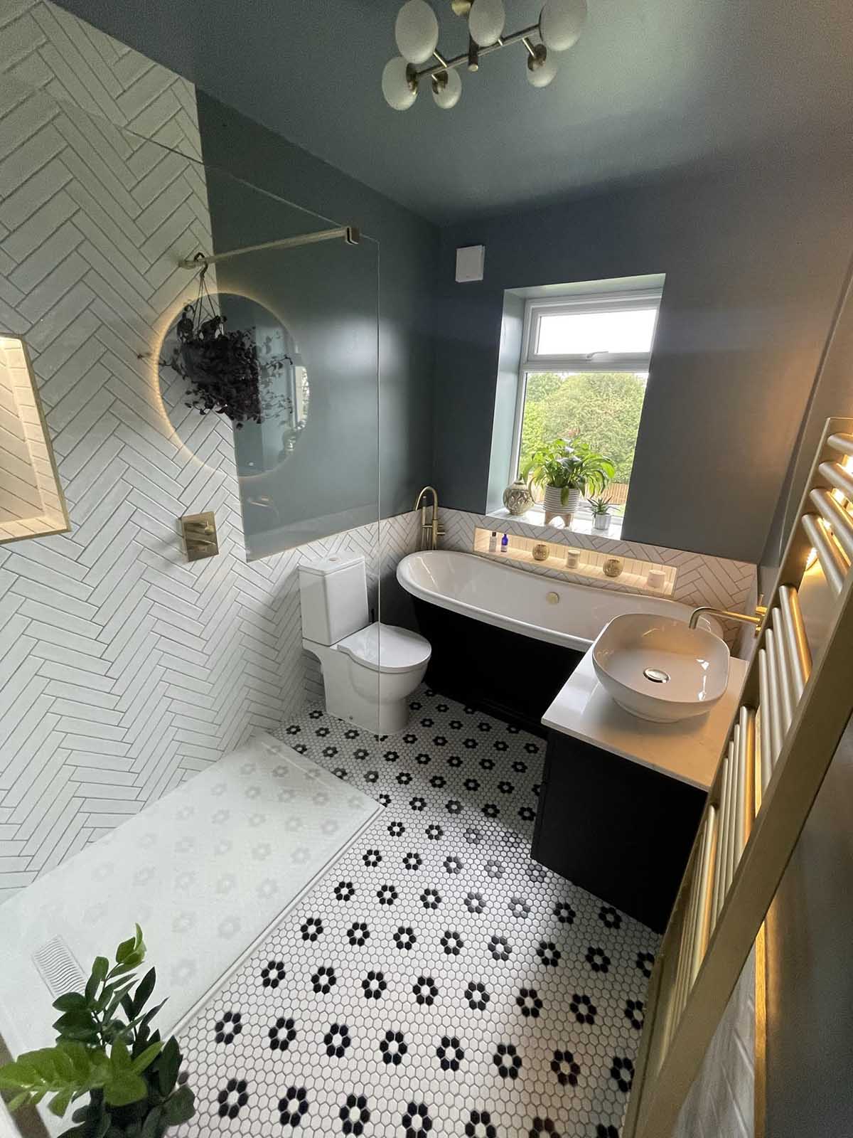 A bathroom renovation in a 1920s house