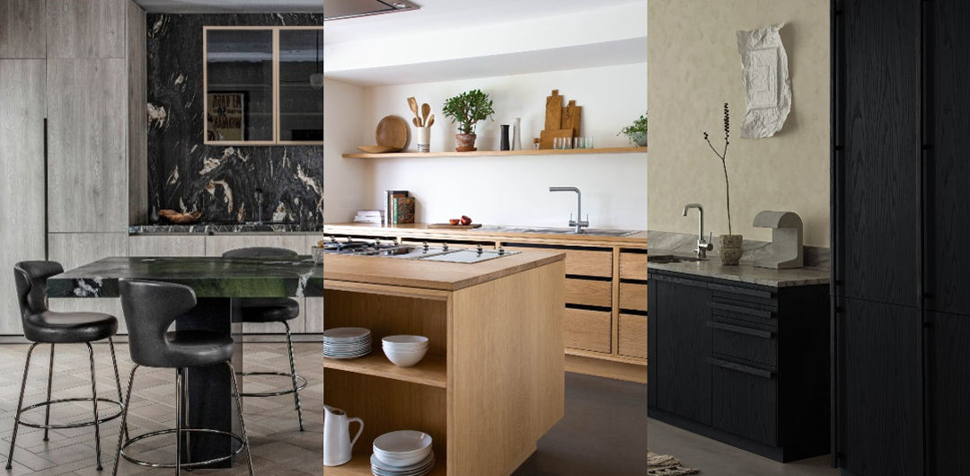 Wood kitchens from dark timber to light oak