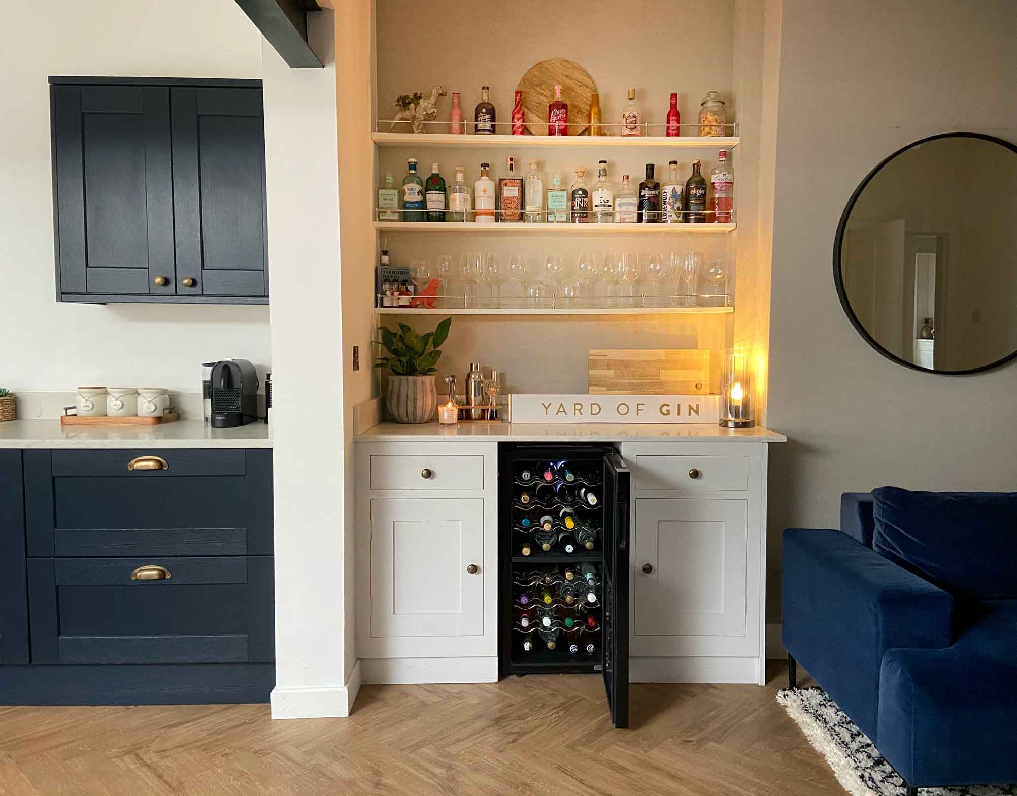 Home gin bar how one homeowner created a decadent space
