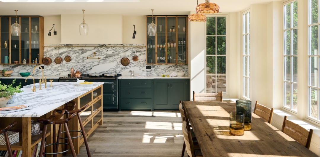 An open-plan kitchen